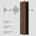 Solid Wood Acoustic Slat Wall Panels (Broad Strip) - Sweatfully
