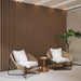 Solid Wood Acoustic Slat Wall Panels (Broad Strip) - Sweatfully