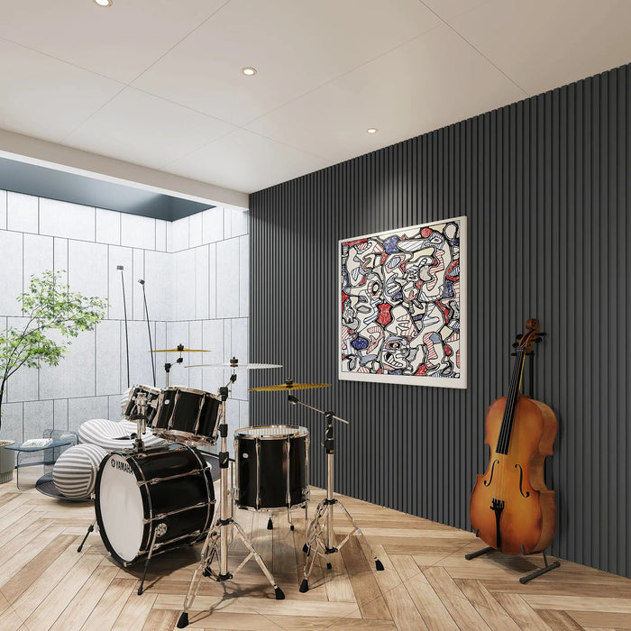 Acoustical 100% Polyester Wall Panel, 48x24x0.7 Sound Proof Wall Panels - Sweatfully