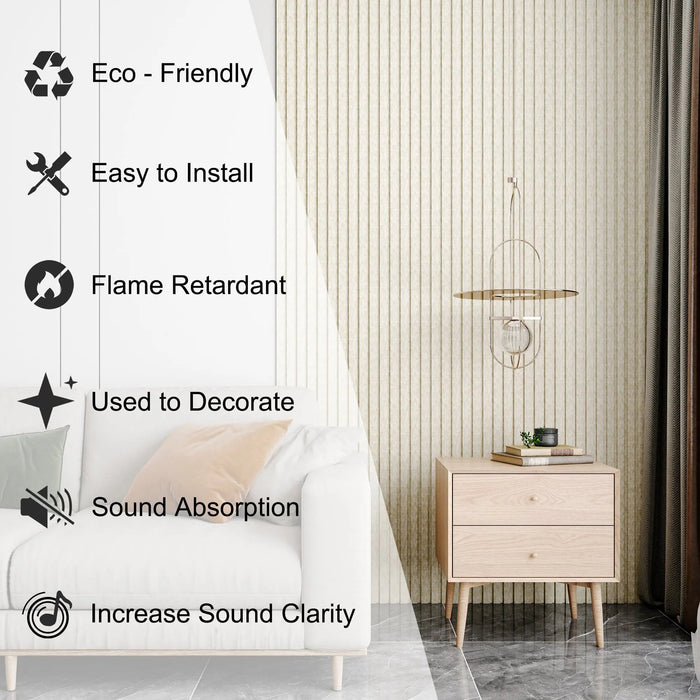 Acoustical 100% Polyester Wall Panel, 48x24x0.7 Sound Proof Wall Panels - Sweatfully
