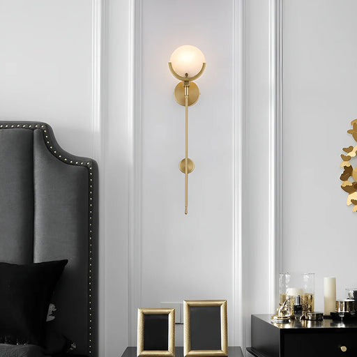 Alabaster Ava Brass Wall Lamp - Sweatfully