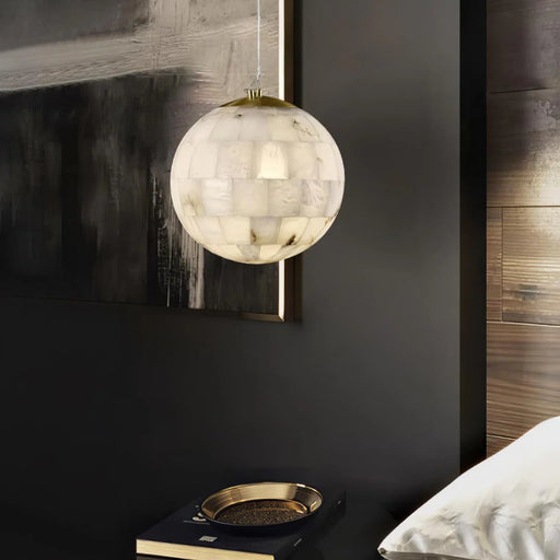 Alabaster Ball Pendant Light - Sweatfully