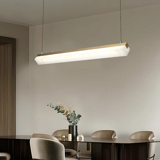 Alabaster Brick Linear Pendant Light - Sweatfully