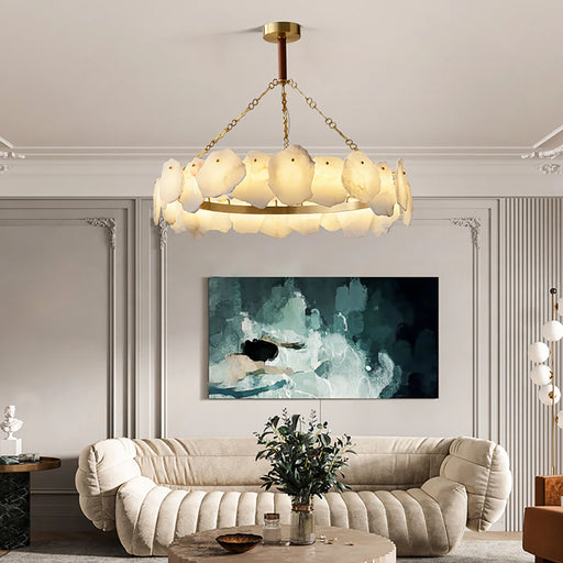 Alabaster Burton Round Chandelier - Sweatfully