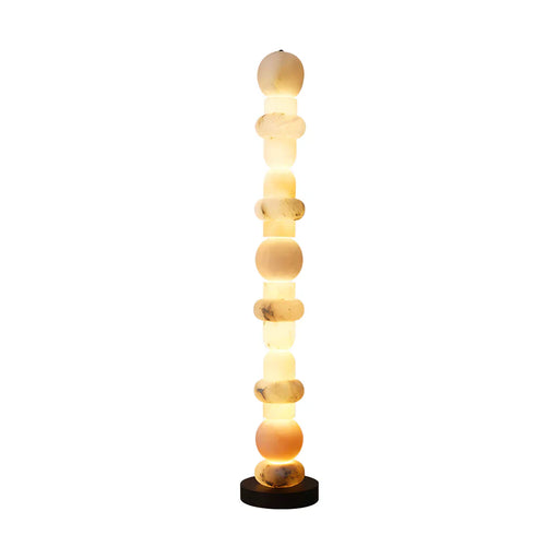 Alabaster Pagoda Column Floor Lamp - Sweatfully