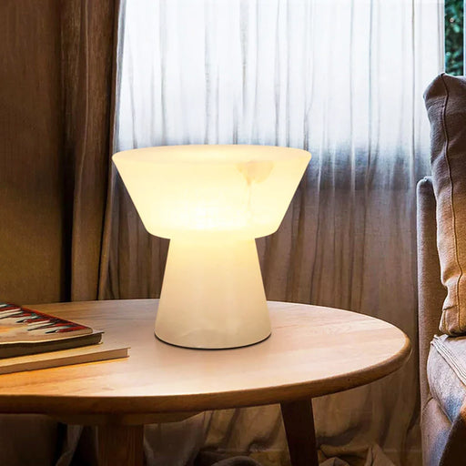 Alabaster Conical Table Lamp - Sweatfully