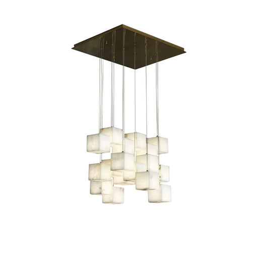 Alabaster Cube Box Chandelier - Sweatfully