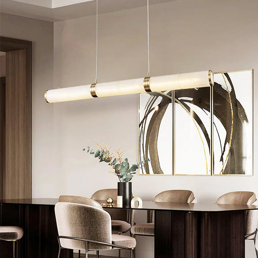 Alabaster Cylindrical Chandelier - Sweatfully