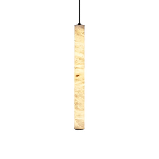 Alabaster Cylindrical Pendant Light - Sweatfully