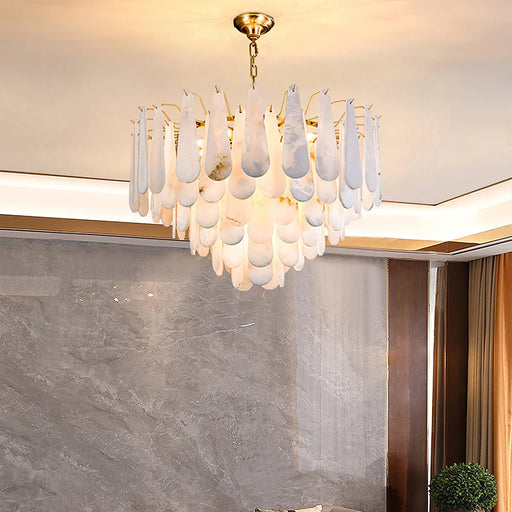 Alabaster Leon Drop Shape Chandelier - Sweatfully