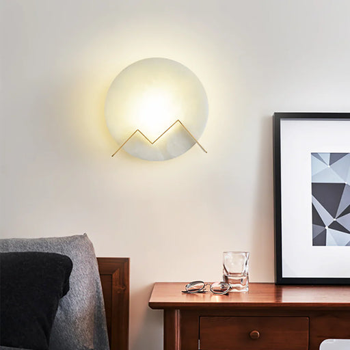 Alabaster M Letter Wall Lamp - Sweatfully
