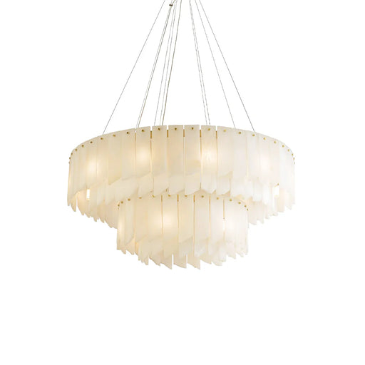 Alabaster Modern Cascade Tiered Chandelier - Sweatfully