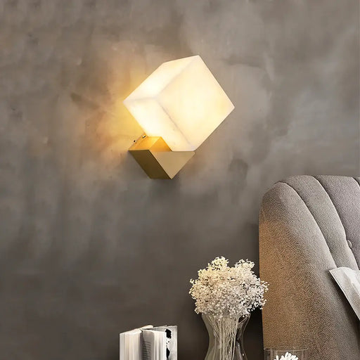 Alabaster Modern Gatsby Wall Sconce - Sweatfully