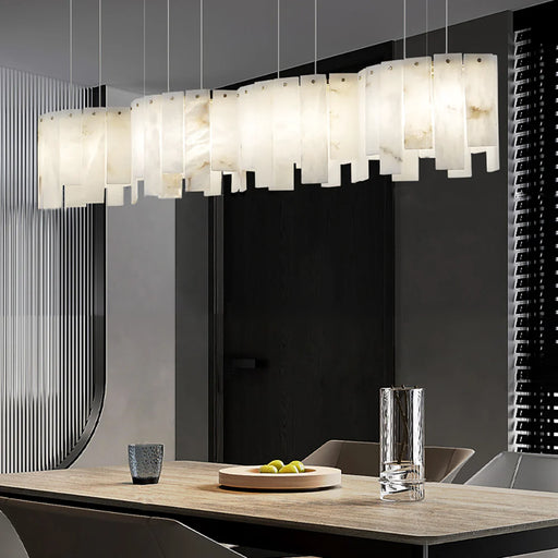Alabaster Modern Layering Chandelier - Sweatfully