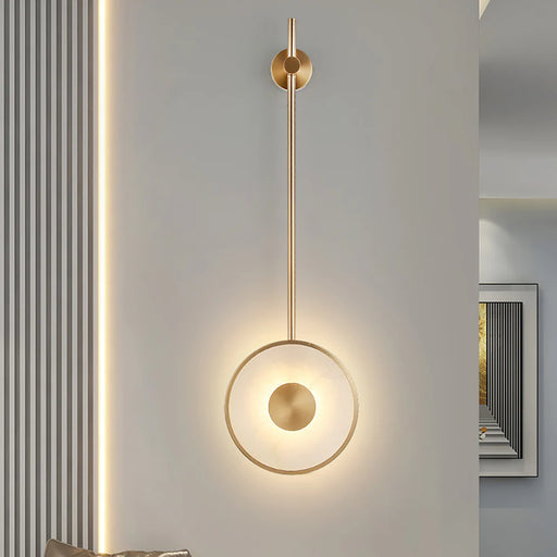 Alabaster Modern Round Strip Wall Lamp - Sweatfully