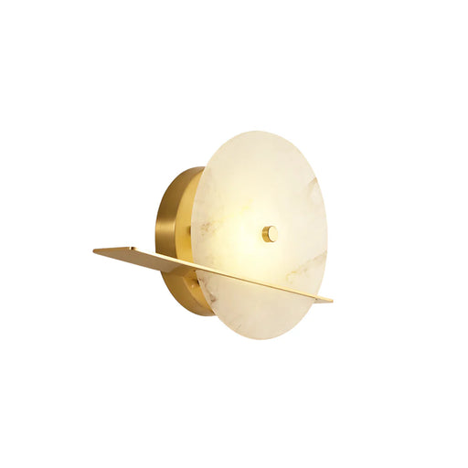 Alabaster Modern Round Wall Sconce - Sweatfully