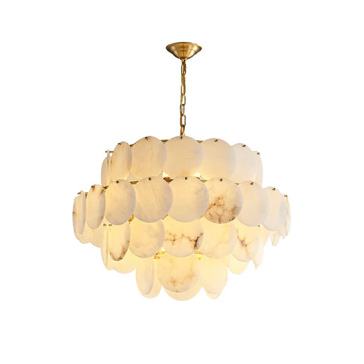 Alabaster Multi-Layer Brass Chandelier - Sweatfully