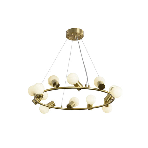 Alabaster Raechelle Brass Chandelier - Sweatfully