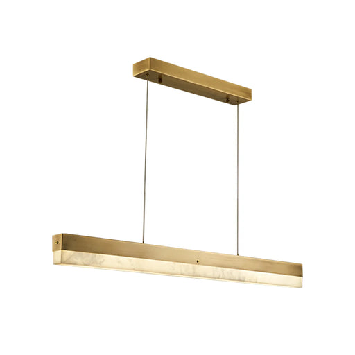 Alabaster Rectangle Linear Pendant Light - Sweatfully