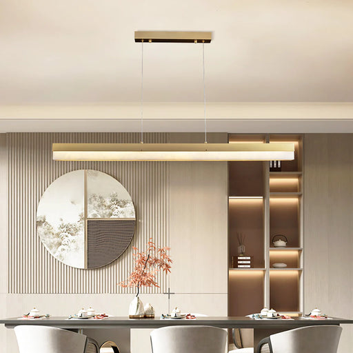 Alabaster Rectangle Linear Pendant Light - Sweatfully