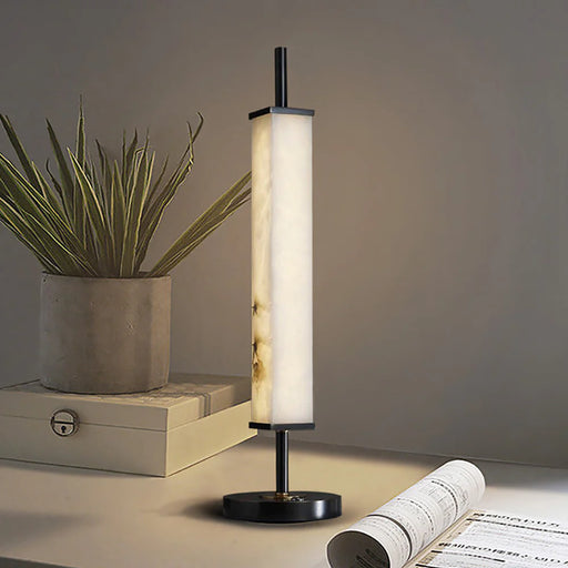 Alabaster Serano Brass Table Lamp - Sweatfully