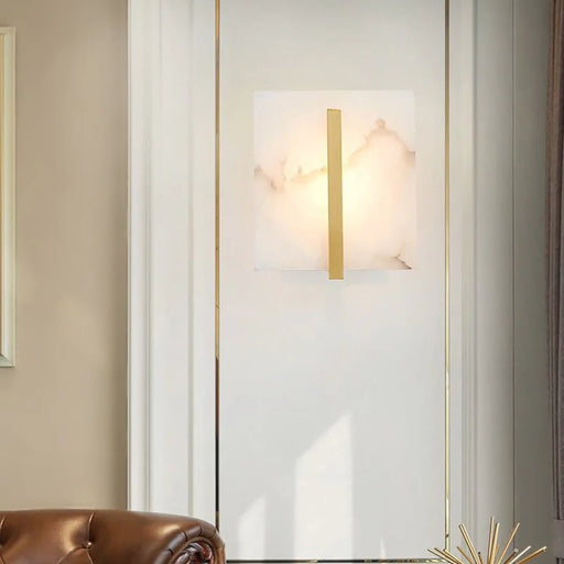 Alabaster Square Wall Sconce - Sweatfully