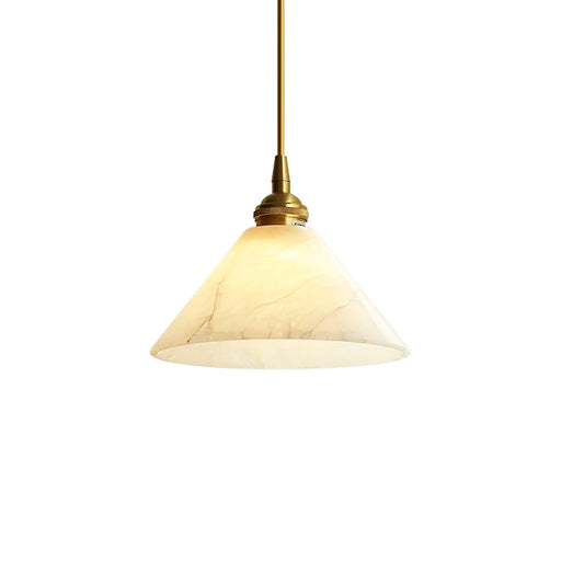 Alabaster Triangle Cone Pendant Light - Sweatfully