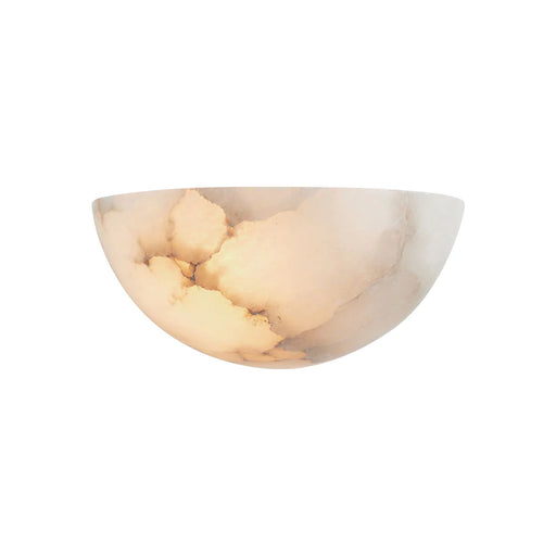 Alabaster Windham Half Bowl Wall Sconce - Sweatfully