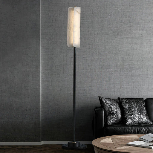Alabaster Years Brass Floor Lamp - Sweatfully