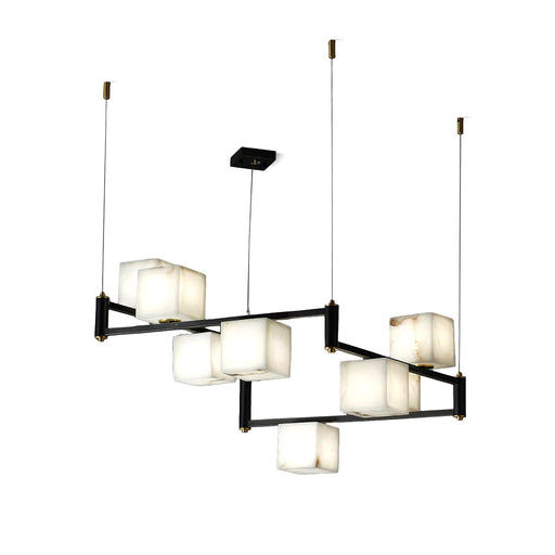 Alabaster Square Box Chandelier - Sweatfully