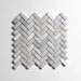 Antique Carrara Mini Herringbone Marble Tile - Sweatfully