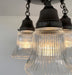 Antique HOLOPHANE 1960's CLEAR Glass Ceiling Light - Sweatfully