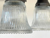 Antique HOLOPHANE 1960's CLEAR Glass Ceiling Light - Sweatfully