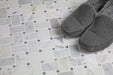 Antique Carrara Tumbled Basketweave Mosaic Marble Tile - Sweatfully
