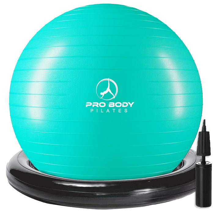Exercise Ball Chair with Base & Bands - Sweatfully
