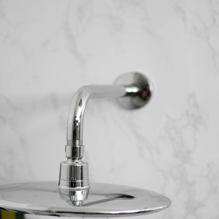 12 in. L-Shaped Shower Head Extension Arm (Chrome Finish) - Sweatfully