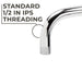 12 in. L-Shaped Shower Head Extension Arm (Chrome Finish) - Sweatfully