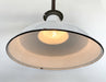 Large ORIGINAL FARM BARN White Enamel Pendant Light - Sweatfully