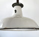 Large ORIGINAL FARM BARN White Enamel Pendant Light - Sweatfully