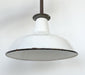 Large ORIGINAL FARM BARN White Enamel Pendant Light - Sweatfully