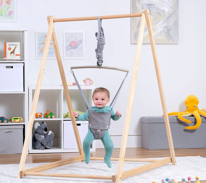 Tulip Foldable Baby Bouncer with Safety Harness | Lightweight & Portable Infant Seat - Sweatfully