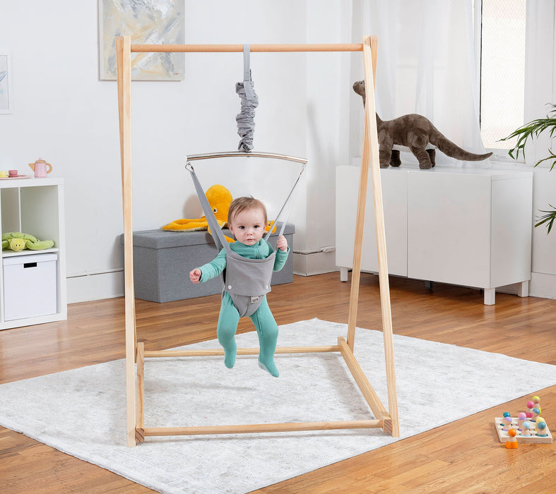 Tulip Foldable Baby Bouncer with Safety Harness | Lightweight & Portable Infant Seat - Sweatfully