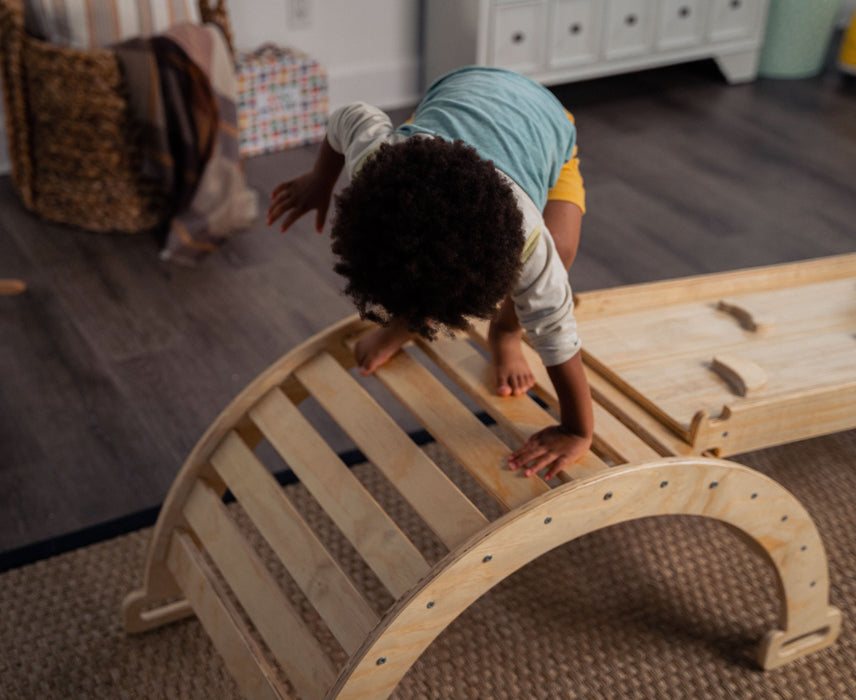Hazel - Pikler Triangle Ladder & Rocker Set - Sweatfully