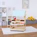 Cypress Wooden Market Stand – Pretend Play Shop for Kids with Storage - Sweatfully