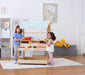 Cypress Wooden Market Stand – Pretend Play Shop for Kids with Storage - Sweatfully