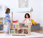 Holly Wooden Market Stand – Kids’ Pretend Play Shop & Display Shelf - Sweatfully