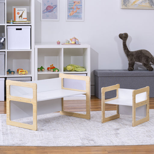 Hanover Weaning Table & Chair Set for Toddlers | Montessori-Style Wood Furniture - Sweatfully