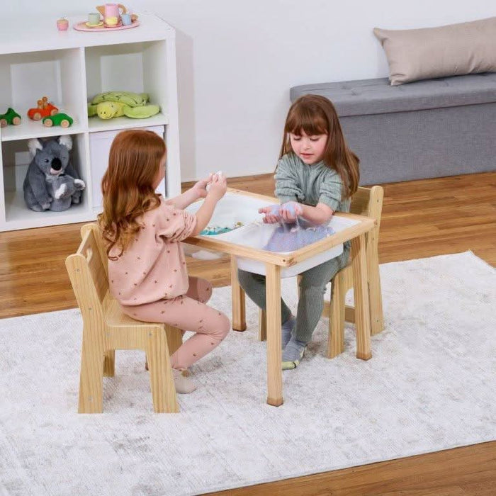 Cordia Wooden Kids Activity Table & Chair Set – Montessori-Inspired Desk for Play & Learning - Sweatfully