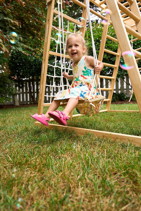 Magnolia 7-in-1 Real Wood Playset | Indoor & Outdoor Climbing Gym for Kids - Sweatfully