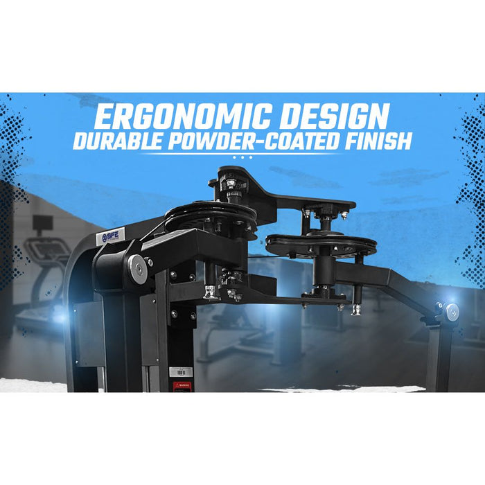 SFE Selectorized Pec Fly/Rear Delt Machine with 250lb weight stacks (New) - Sweatfully